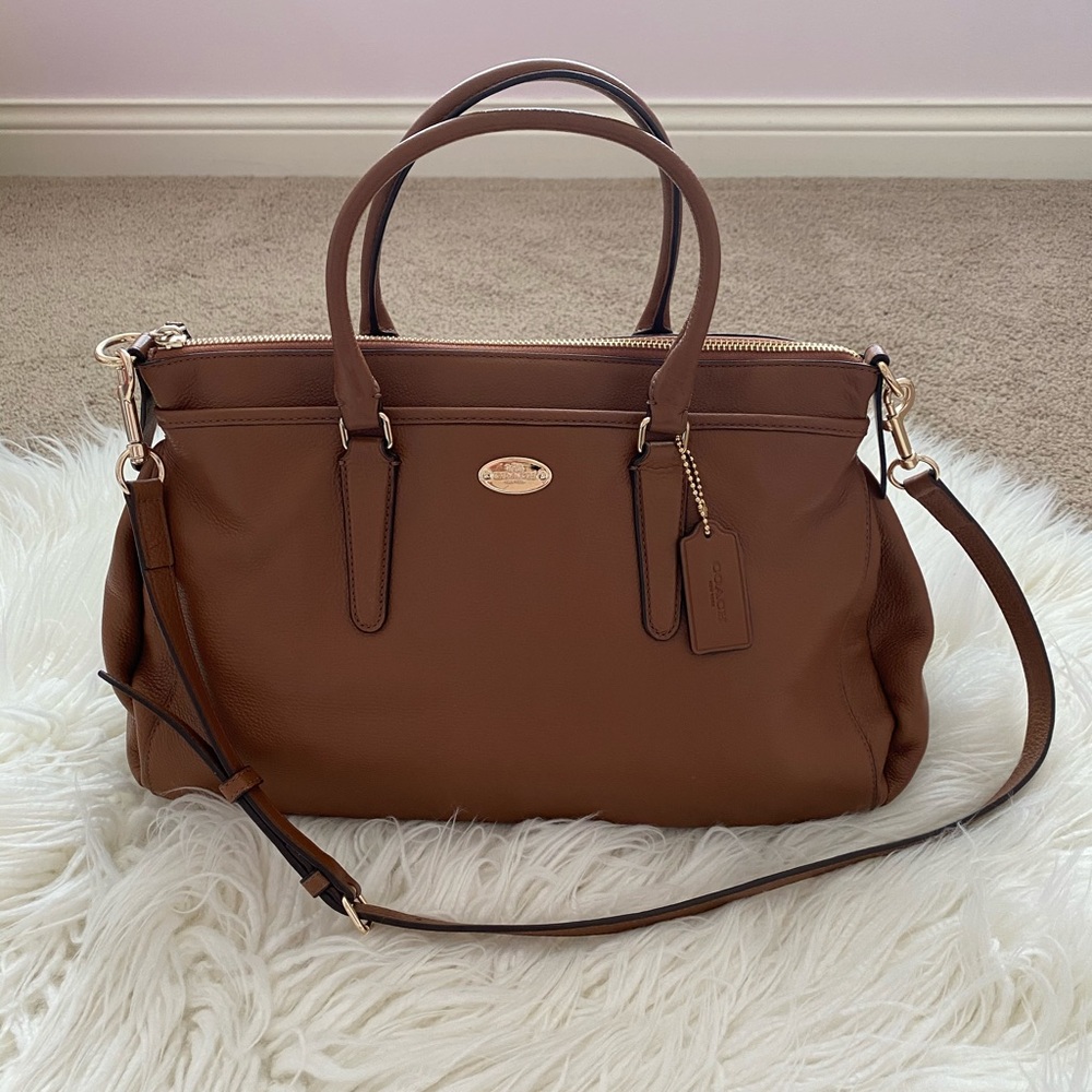 Brown Leather Coach Purse